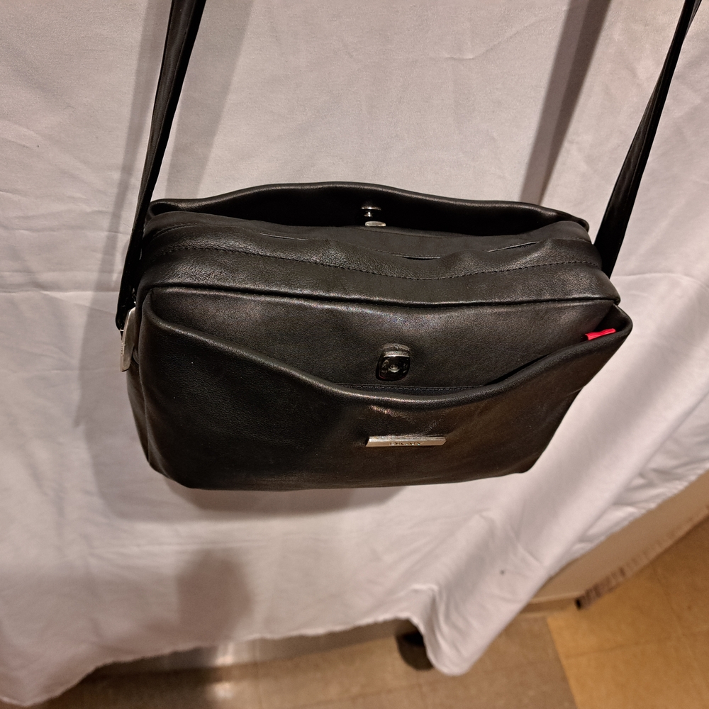 DKNY Black Leather Shoulder Bag